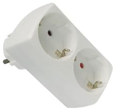 Adapter - 2 Steckdosen mit 4,8 mm, 16 A Kapazität, ideal zum sicheren und effizienten Anschließen mehrerer Geräte.*