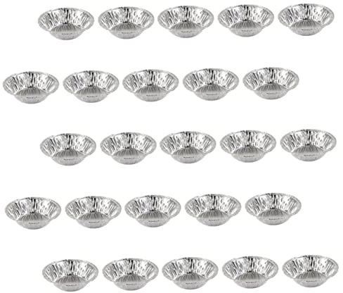 HOLIDYOYO 100pezzi Stampi Per Crostate in Alluminio Usa e Getta Teglie Per Dolci Vassoi Per Crostatine e Cupcake