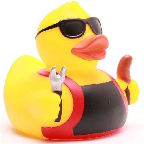 Duckshop I Badeente Griller I Quietscheente I Quietscheentchen L: 8cm I Geschenk für Genießer I Präsent für Sammler