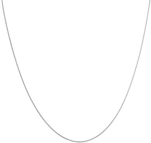 14 Karat 585 Gold Feine Rund Ankerkette Breite 0.8 mm Weißgold Kette