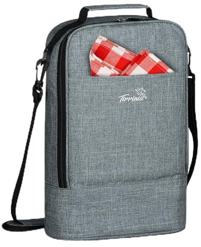 Kato Tirrinia 20L Groß Kühltasche Isoliertasche, Faltbar Picknickkorb Kühlbox mit Flaschentasche 2 Flaschen & Bier Flaschenöffner, Kühlkorb Thermo Tasche für Camping BBQ Strand Auto Einkaufen