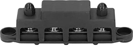 Stromverteilungs-Sammelschienenkasten, 4 Bolzen, 250 A-Sammelschienen-Hochleistungsmodul, Sicher für Yacht (Schwarz)