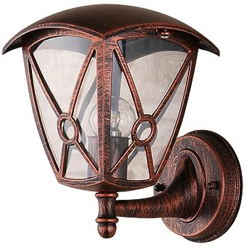 Mengjay Vintage Außenlampe Gartenlampe Wasserdicht IP23 Außen-Wandlampe aus Aluminium,E27 Außenwandleuchte Rustikal Terrassen Garten Beleuchtung Wandleuchte