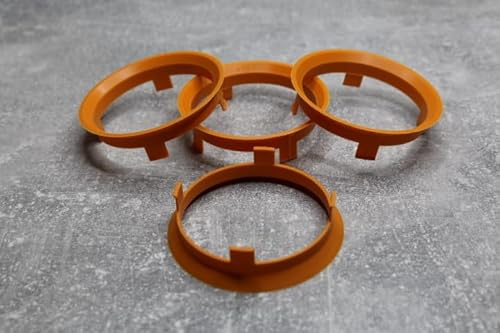 Zentrierringe Distanzringe 60,1 mm x 58,1 mm orange für Alufelgen