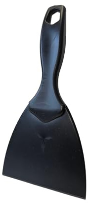 Teigspachtel | starr 10 cm | Teigschneider Teigspatel Küchenspatel Dough Scraper für Pizza, Brot und Teig (Schwarz)