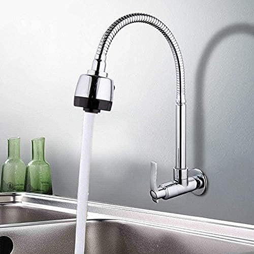 Wasserhahn Neue Wandmontage Chrom Küchenspüle Wasserhahn Küchenarmatur Einzelner Kaltwasserhahn