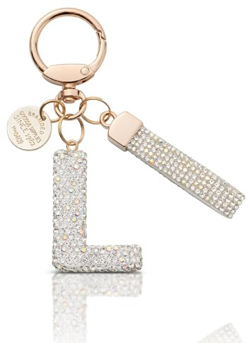 Schlüsselanhänger Buchstabe Glitzer Anhänger Schlüsselbund Keychain | Personalisierter Dekoration: Keychain für Schlüssel, Taschen und Rucksäcke als modisches Accessoire und Geschenk