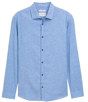 TOM TAILOR herrskjorta, 37199 - Safir Blue Chambray, S
