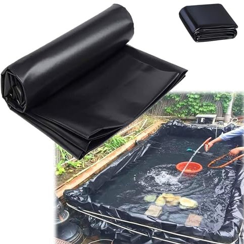 Dnowegas teichfolie 3x3m Teichfolie Aus HDPE Gummi Kann Wiederverwendet Dichtungsfolie Schwarz gartenteich flüssige teichfolie Wasserfall teich verstärkte und verschönerte Umgebung