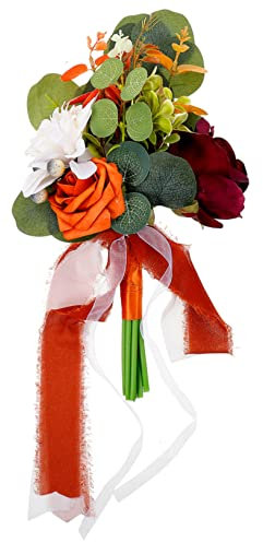 Cabilock Bouquet Da Sposa Artificiale Con Splendidi Fiori Colorati Per Damigelle Donore