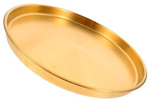 VINTORKY Servierbrett Edelstahltablett Mit Drehbarer Servierplatte Multifunktionale Aufbewahrungsplatte Für Snacks Und Obst Tragbar Mit Deckel Ideal Für Zuhause Und Partys Elegantes Design