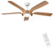 CJOY Ventilatore da Soffitto 142 cm, Ventilatore da Soffitto con Luce e Telecomando, 6 Velocità, Silenzioso Reversibili DC 5 Pale, 3 CCT Dimmerabile, Timer, Funzione di Memoria, Modalità Sleep