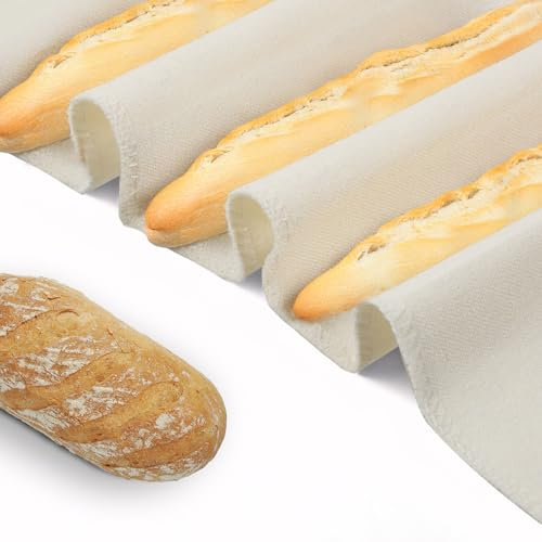 Natural Linen Bakers Couche for Bread Dough Professional Bakers Couche Extra Large 66 x 90 CM Heavy Duty Pastry Proofing Cloth for Bread Dough Baking French Baguettes Shaping Tool