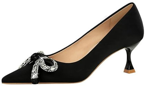 Scarpe Decolte Donna Décolleté Punta Chiusa Scarpe Decolte Classico con Tacco Alto Eleganti Sandali con Tacco High Heels Sposa Scarpe da Sposa Feste Offerta Matrimoni Scarpe da Ufficio