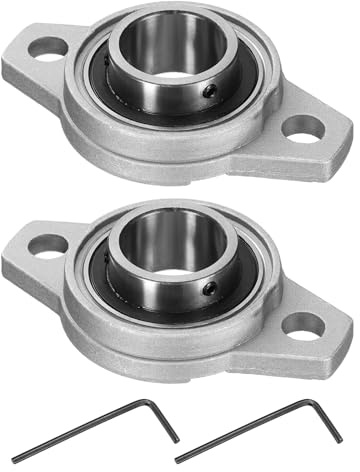 sourcing map 2pcs KFL006 Pillow Block Bearings 30mm Bore Bearing Units Zinc Alloy Flange Mounted Bearing Housing, P6(ABEC3)