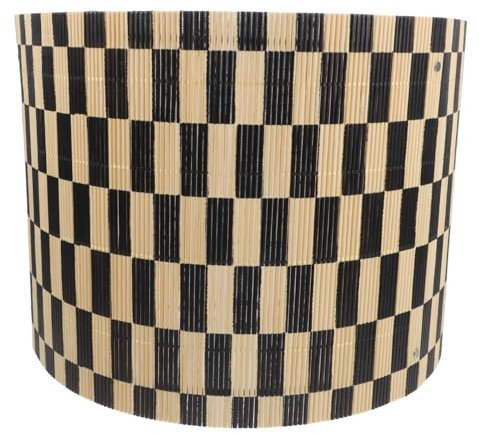 TOPPERFUN Abat-jour Géométrique Pour Douille Design Imprimé Contemporain Fabrication Bambou Et Diffuse Lumière Douce Chaleureuse