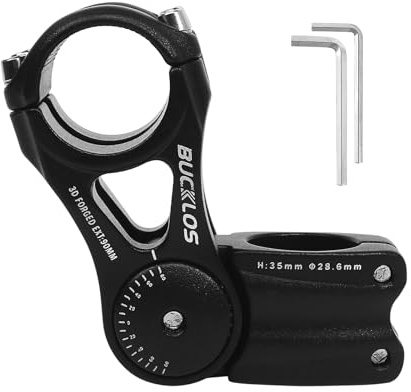 AEYINO Fahrradlenker Vorbau, Lenkererhöhung Fahrrad 31.8mm*90mm,Fahrradvorbau-Riser zur Winkelverstellung,Fahrrad Lenker Erhöhen für MTB