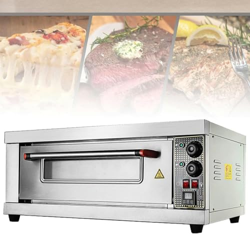 3200W Commercial Pizza Oven - Stainless Steel Electric Oven with 50-400°C Temperature Control for Restaurant & Home Use