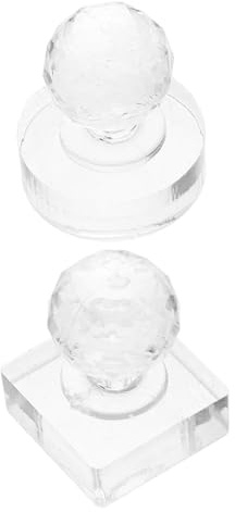 MUSISALY Strumento per Pressare Ombretti 2 Pezzi Timbro Acrilico Rotondo 27Mm e Stampo Quadrato 9 Scomparti Kit Fai da Te per Palette Magnetiche Compatibile Fard Sopracciglia e