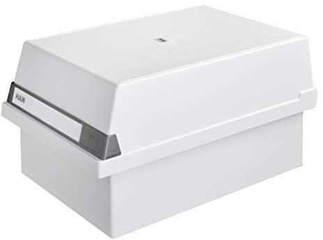 HAN Karteikasten DIN A5 quer - attraktives Design für bis zu 1300 Karten mit großem Beschriftungsfeld, 955-11