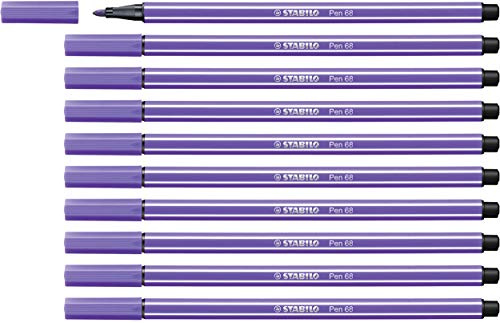 STABILO - rotulador premium - Pen 68 | pack de 10, violeta