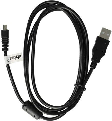 vhbw Cavo dati USB 1,5m compatibile con Casio Exilim EX-H5, EX-H50, EX-S9, EX-Z16, EX-Z33, EX-Z35, EX-Z37, EX-Z42, EX-Z350, EX-Z370, EX-Z670