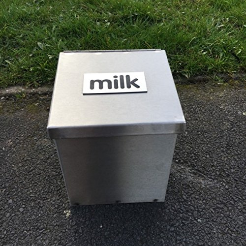 Made O' Metal Classic Wall Mount Ground Protective Stainless Steel Outdoor Milk Box