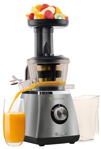 SENCOR SSJ 4050NP - Estrattore di succo lento con microfiltrazione in titanio, 400 W, nero/argento