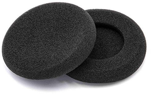 vhbw 2X Ohrpolster kompatibel mit Sennheiser PC135 | PC131, PMX100, PC136, PX100 II, PX100 Kopfhörer Headset, Schaumstoff Schwarz