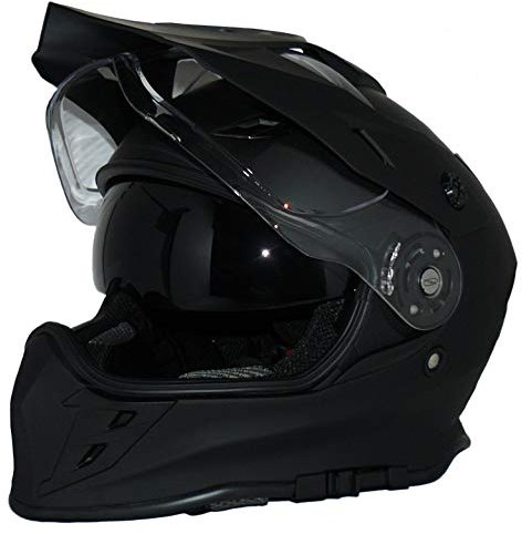 protectWEAR - Casco cross Casco enduro Casco moto con visiera parasole integrata e visiera V331-SM - L
