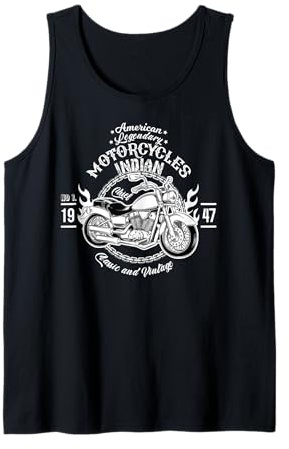 American Motorcycle Indian Bikers Vintage Retro Riders Gift Tank Top