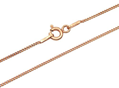 Kauf-mich-weg Panzerkette 925 Sterling Silber rose vergoldet 1,0mm breit Länge wählbar 36 40 45 50 55 60 cm Silberkette rosé Halskette Kette Damen
