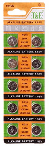 zkm 10 pièces Bouton Pile Bouton Batterie AG10 1.5 V Montre Piles SR54 389 189 LR1130 SR1130 Jouets contrôle à Distance