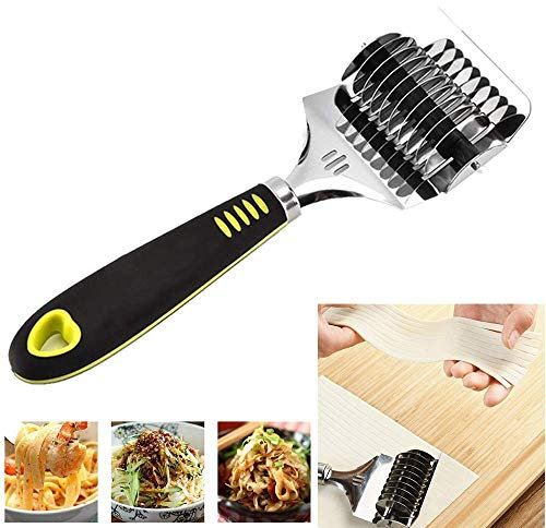 Noodle Lattice Roller Home 8 inch High Grade Stainless Steel Noodle Lattice Roller Docker Dough Cutter Spaghetti Maker for Kitchen Cooking Tools