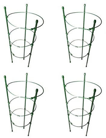 Cabilock 4 Stücke Garten Pflanzenstütze 45cm Kletterpflanzen Rankhilfe Staudenhalter Blumenstütze Pflanzen Rankgitter Blumenhalter für Topfpflanzen Zimmerpflanzen Rebe Rose Tomaten