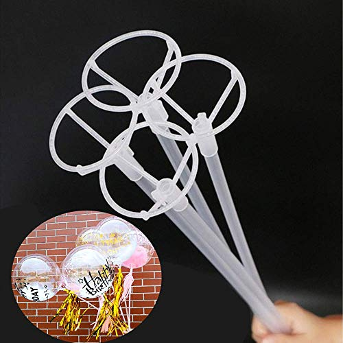 20 Packs Balloon Sticks, 27 Long Large Balloon Stands Holders with Base for Table Desktop Centerpieces