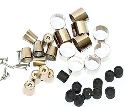 Komplettes Set bestehend aus 10 Spitzen und Aderendhülsen aus massivem Messing, Ringschaft, Gehstock, Ersatzteil für Holzstöcke, Gehstock