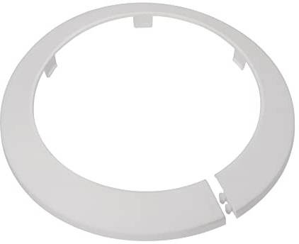 sourcing map Rohrabdeckung Dekoration, 110mm PP Kunststoff Rosette Wasserrohr Abfluss Linie Abdeckung Weiß 2pcs
