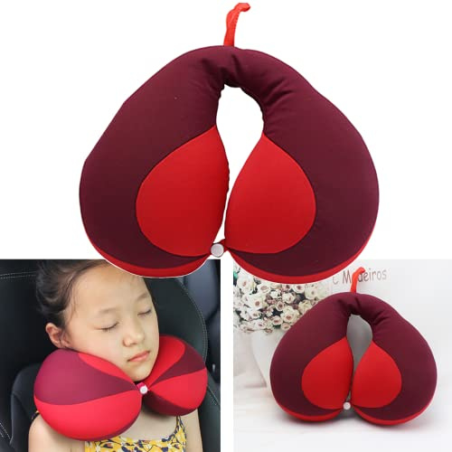 Movkzacv, Cuscino da viaggio per bambini, supporto per la testa del mento e del collo, a forma di U per bambini, rilassati e dormi tranquillamente in qualsiasi momento