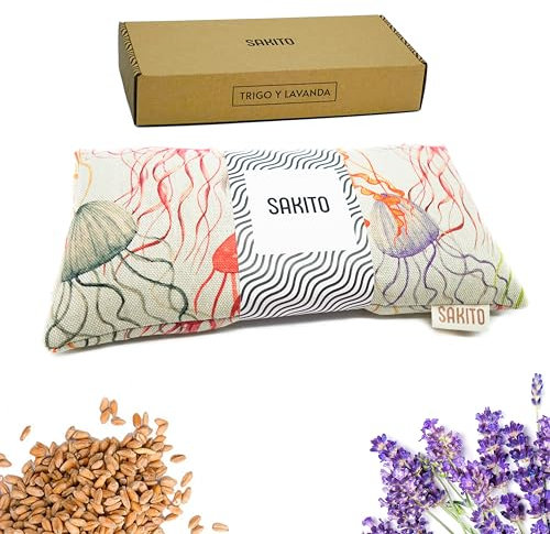 Saco Termico Microondas (25x12 cm) - Cojin Termico Natural para Dolores Menstruales - Uso Caliente o Frio - Gran Retencion de Calor - Tela de Primera Calidad - Aroma a Lavanda - Caja Incluida
