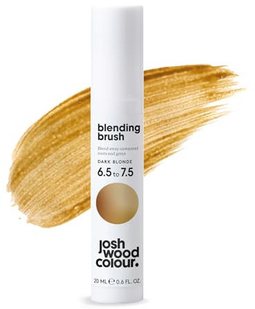 Josh Wood Blending Brush (Dark Blonde) - Grey Root Touch Up Brush to Cover Regrowth in between Colouring - Instant Coverage - Temporary, WASHES OUT - Vegan (20ml)