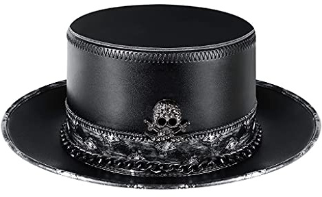 XuHangFF Pest Arzt Hut Leder Steampunk Zylinder Hut für Halloween Kostüm Erwachsene Requisiten Cosplay Nachtclub