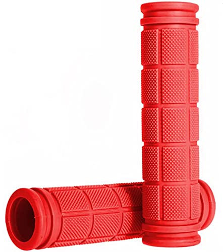 1 paio di manopole rosse per bicicletta ergonomiche per bambini, manopole per manubrio bicicletta in gomma morbida antiscivolo per mountain bike maniglie