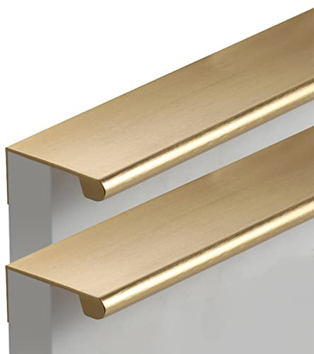 Versteckte Möbelgriffe Gold Schranktürgriffe 2 Stück Küchengriff Kleiderschrankgriff Extra Lange Griffe Schubladengriffe, Aluminiumlegierung (Length 300mm)