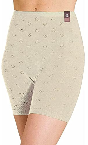 Top Linen (NW) Ltd Ladies Thermal Pantee Bottom - Thermal Underwear Short for Women - Soft Girl Short Pantee Bloomer Knicker Pants - Winter Warm Short Bottom - Made in UK (Offwhite Pantee - Medium)