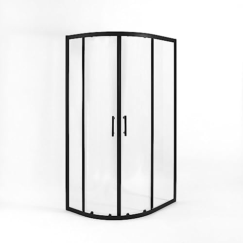 MILANO Black Offset Quadrant Shower Enclosure 1200 x 900mm