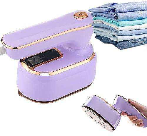 Mini Steam Iron, 1000W Foldable Handheld Travel Steam Iron, Ceramic Nonstick Soleplate, Fast Heat Up, Portable Steamer Iron for Home and Travel