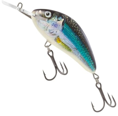 Salmo Hornet Wobbler, Salmo Colori: Holo Smelt, Lunghezza/Peso/Corsa / Profondità Immersione: 9 cm / 36 g / Galleggiante / 3,5 – 5 m