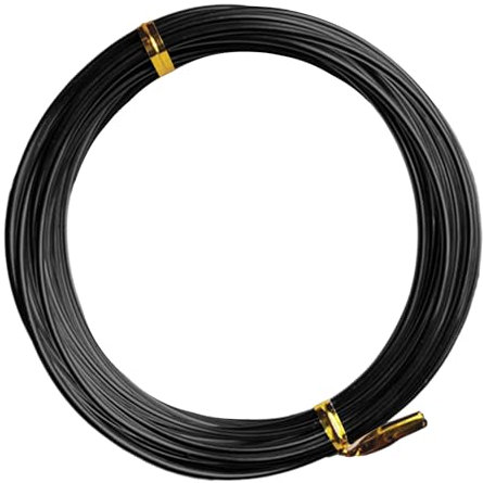 Alambre de aluminio negro, alambre de metal, alambre para manualidades, 1 mm × 30 m, soldadura de alambre de aluminio, alambre de fijación, adecuado para jardinería y manualidades