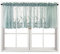 Lace Tier Curtain with Rod Pocket for Kitchen or Bathroom Windows, White Lace Valance - 130 x 41 cm (Green)
